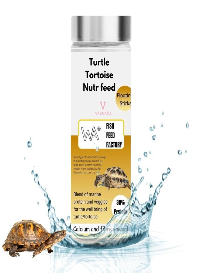 VAYINATO WA Turtle Tortoise Nutra Feed (90g), Calcium and Fibre Special | Floating Sticks | 38% Protein by Petzlifeworld - Image 1